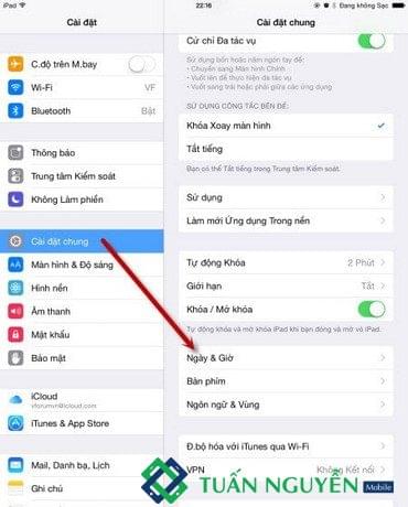 Tắt cập nhật múi giờ tự động