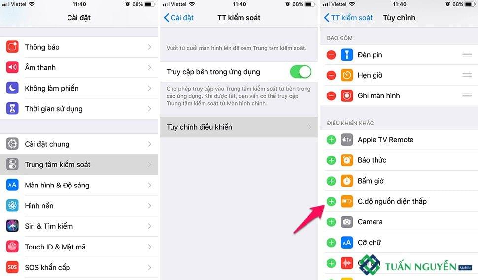 Để thiết bị iPhone ở chế độ nguồn điện thấp