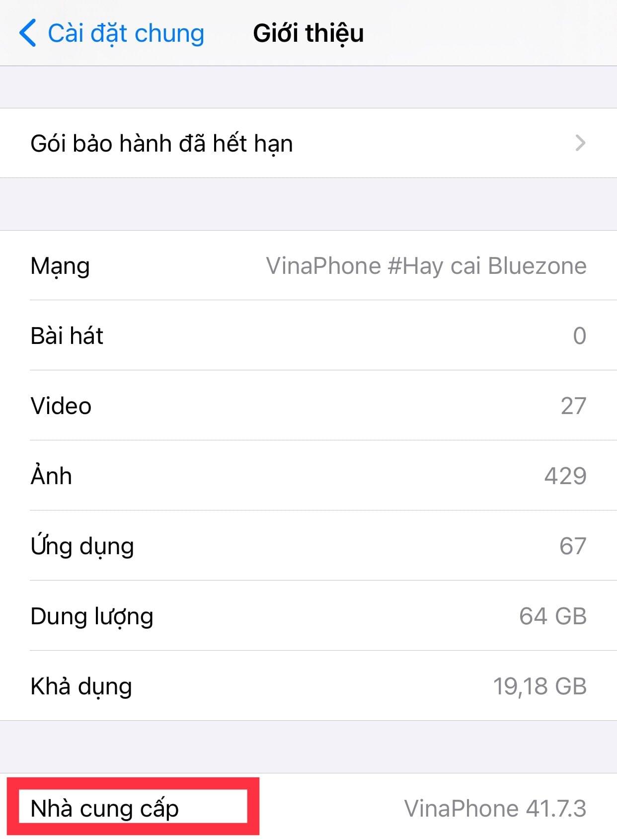 Kiểm tra nhà cung cấp dịch vụ mạng trên iPhone của bạn