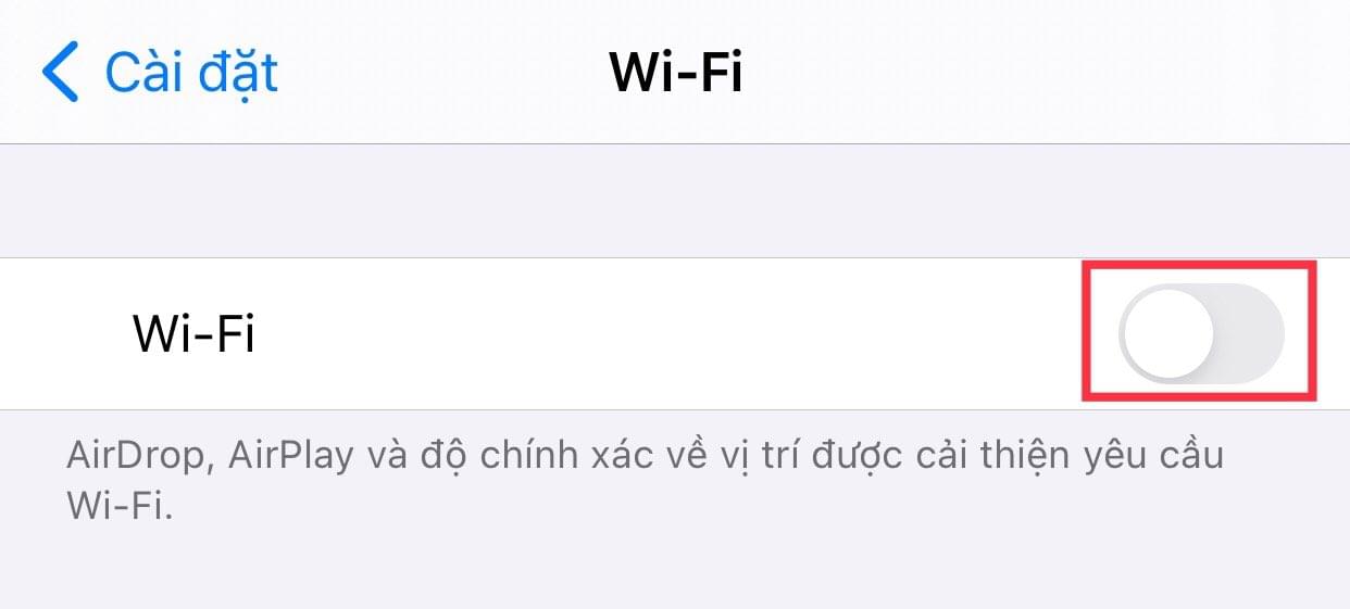 Tắt WiFi hoặc dịch vụ di động khi không sử dụng