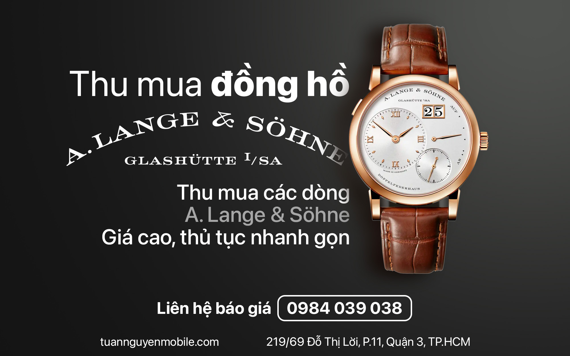 Địa chỉ thu mua A. Lange & Sohne chính hãng tại tphcm