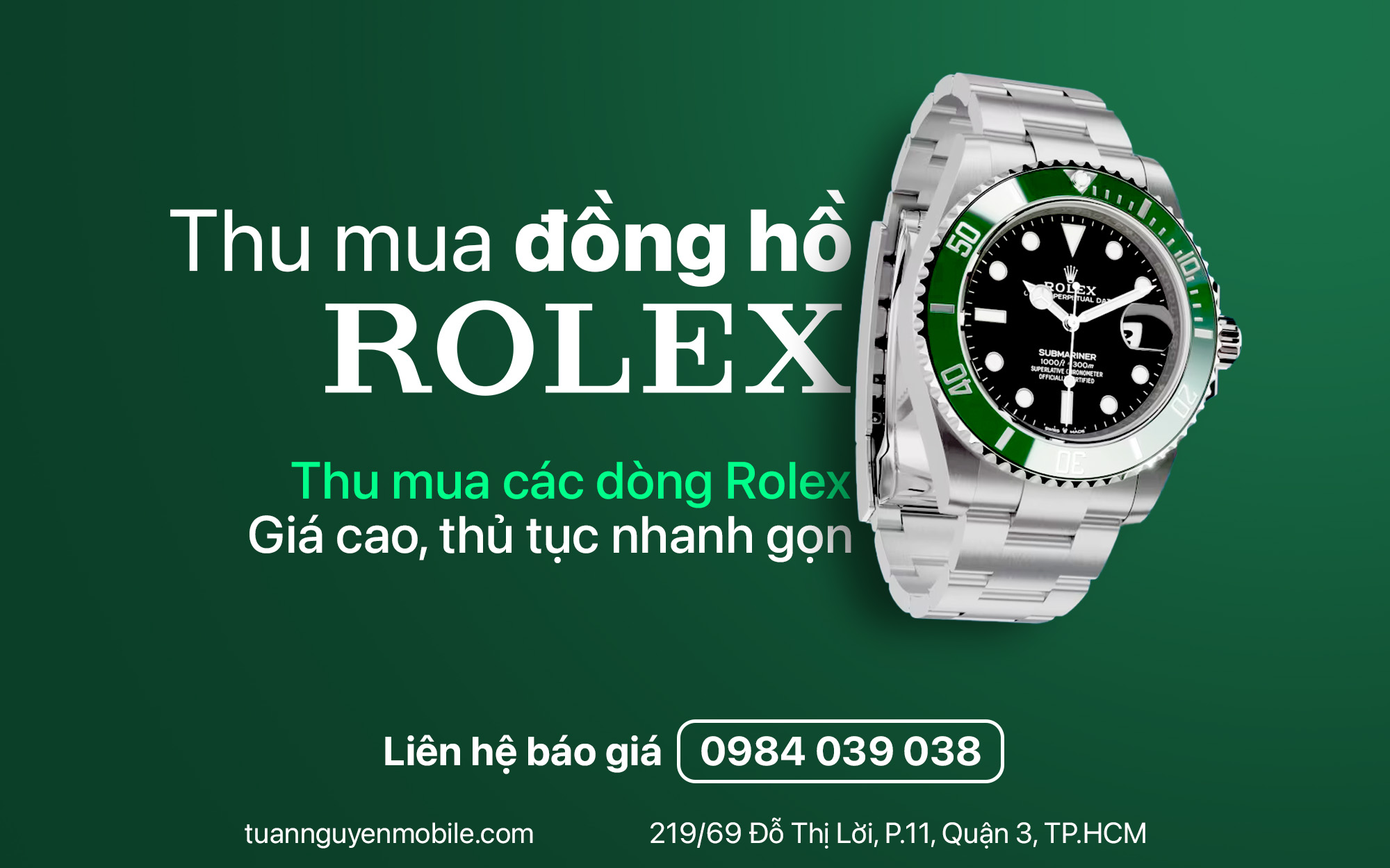 thu mua đồng hồ rolex tại tphcm