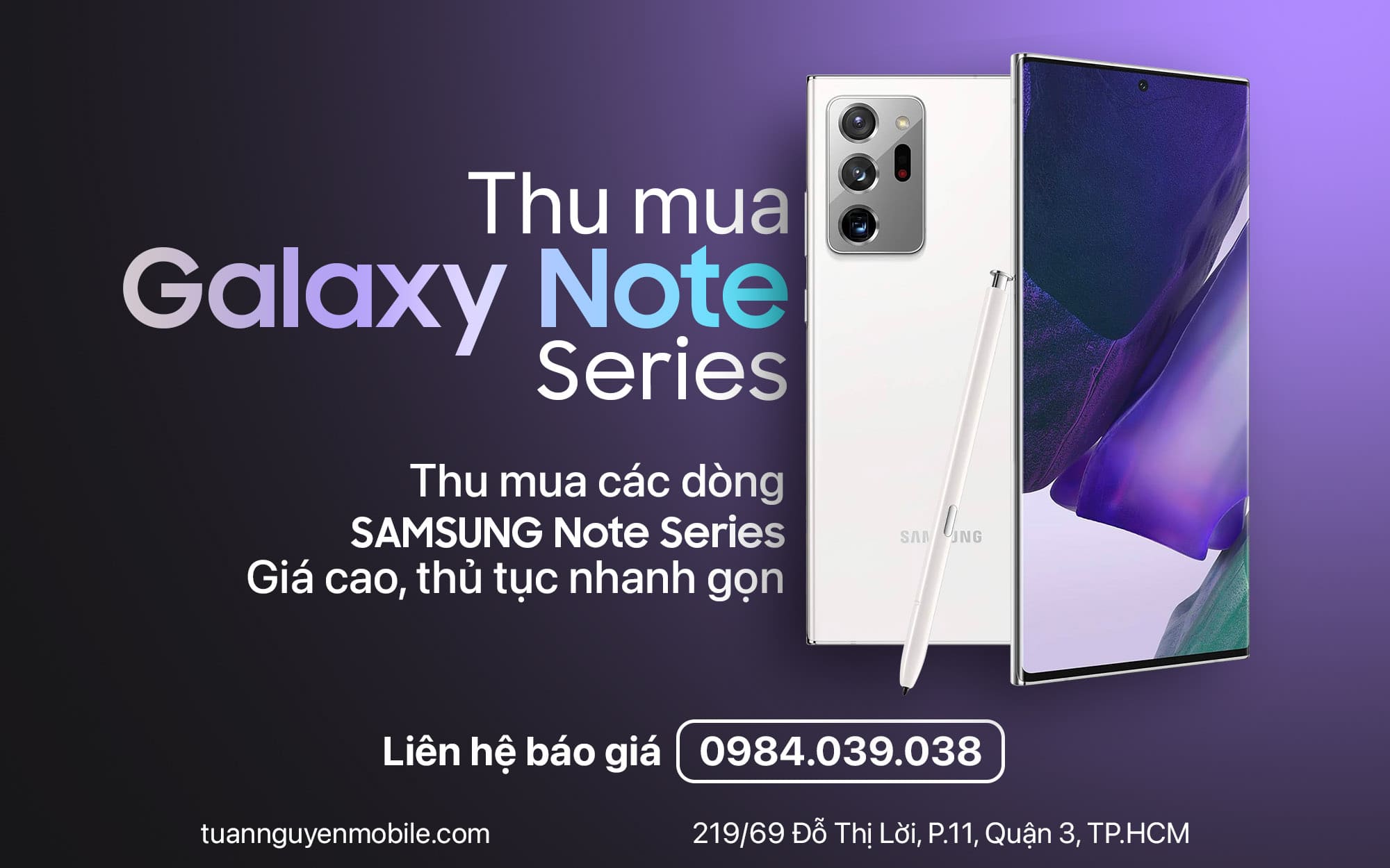 Địa chỉ thu mua galaxy note giá cao tại tphcm