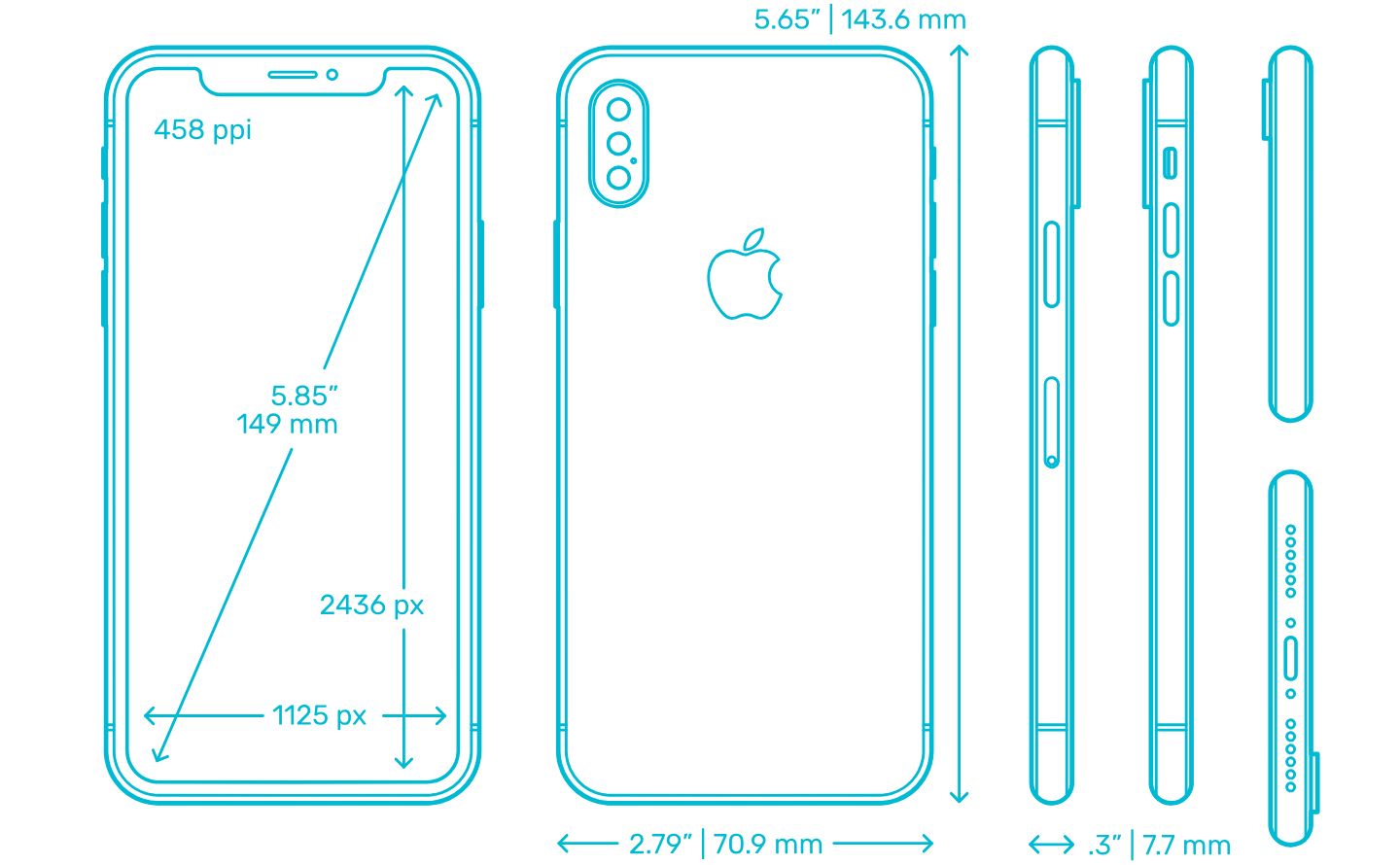 Bảng thiết kế iPhone X
