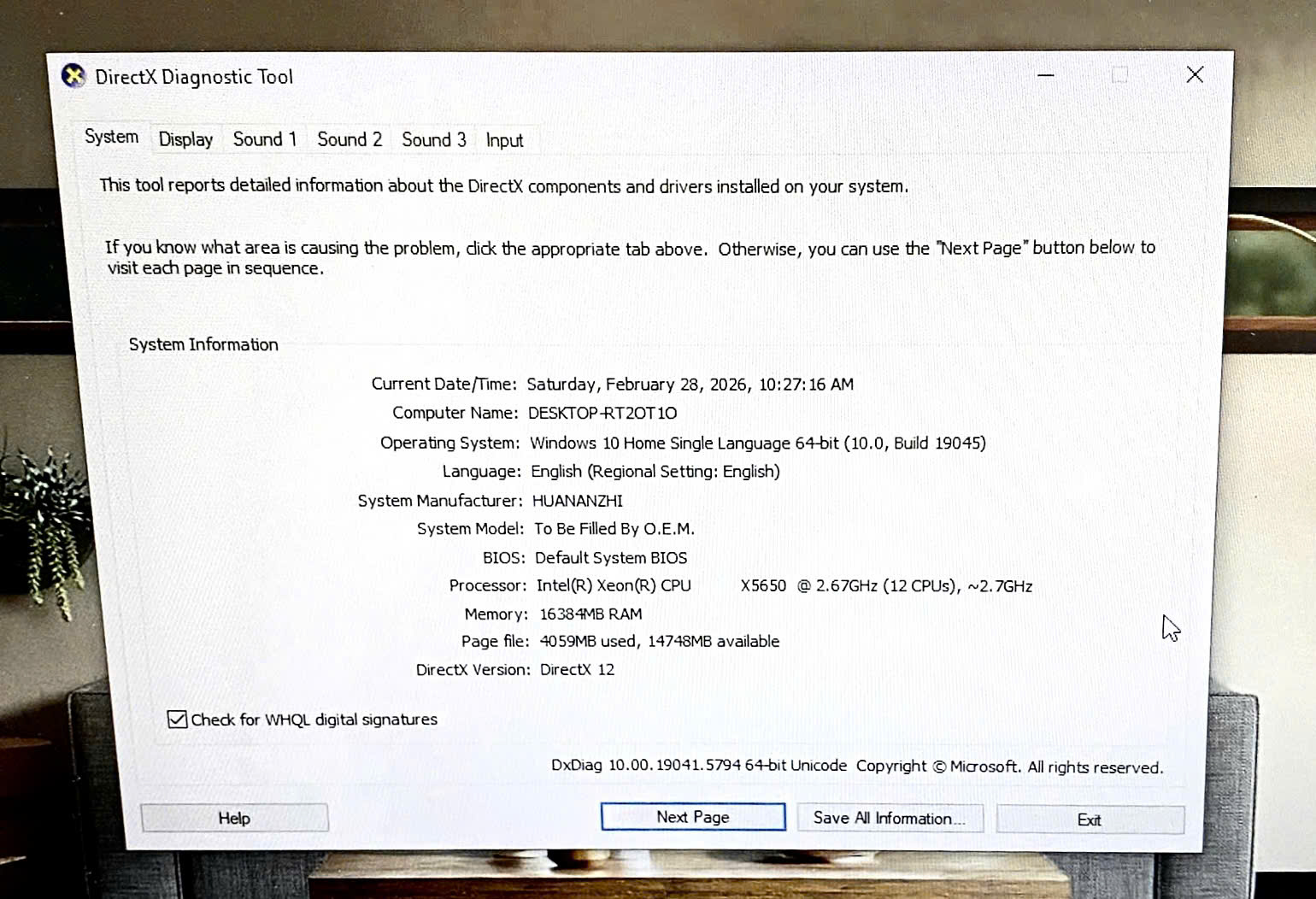 Cách kiểm tra cấu hình pc