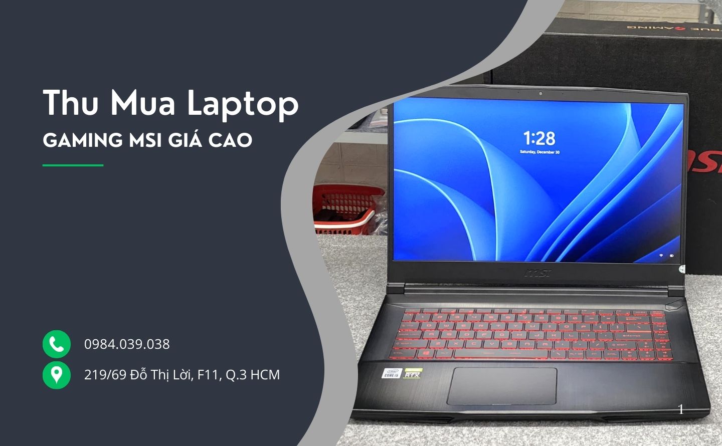Địa chỉ thu mua laptop MSI giá cao tại TPHCM