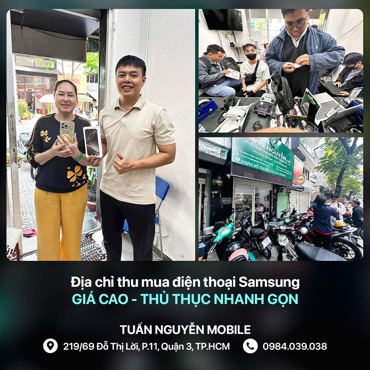 Khách hàng đến mua và bán điện thoại tại Tuấn Nguyễn Mobile