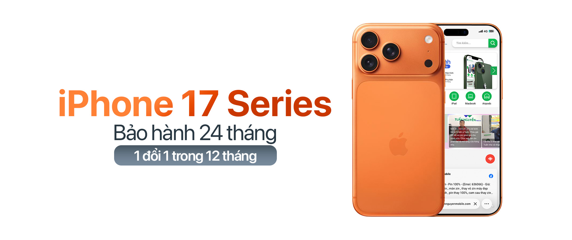 IPHONE NEW<br>Bảo hành 24 tháng