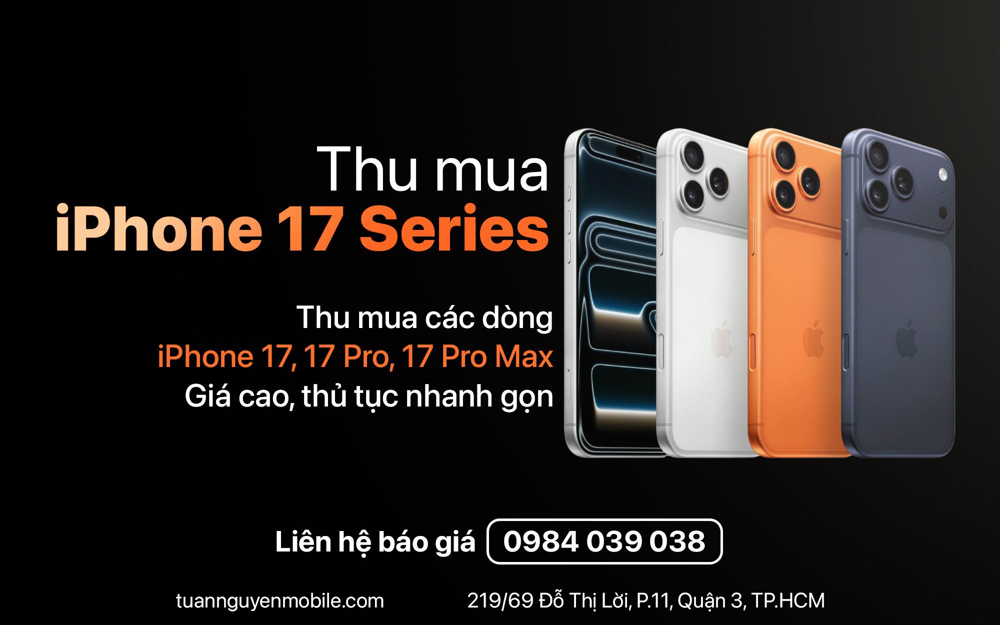 Thu mua iPhone 17 series giá cao tại Tuấn Nguyễn Mobile