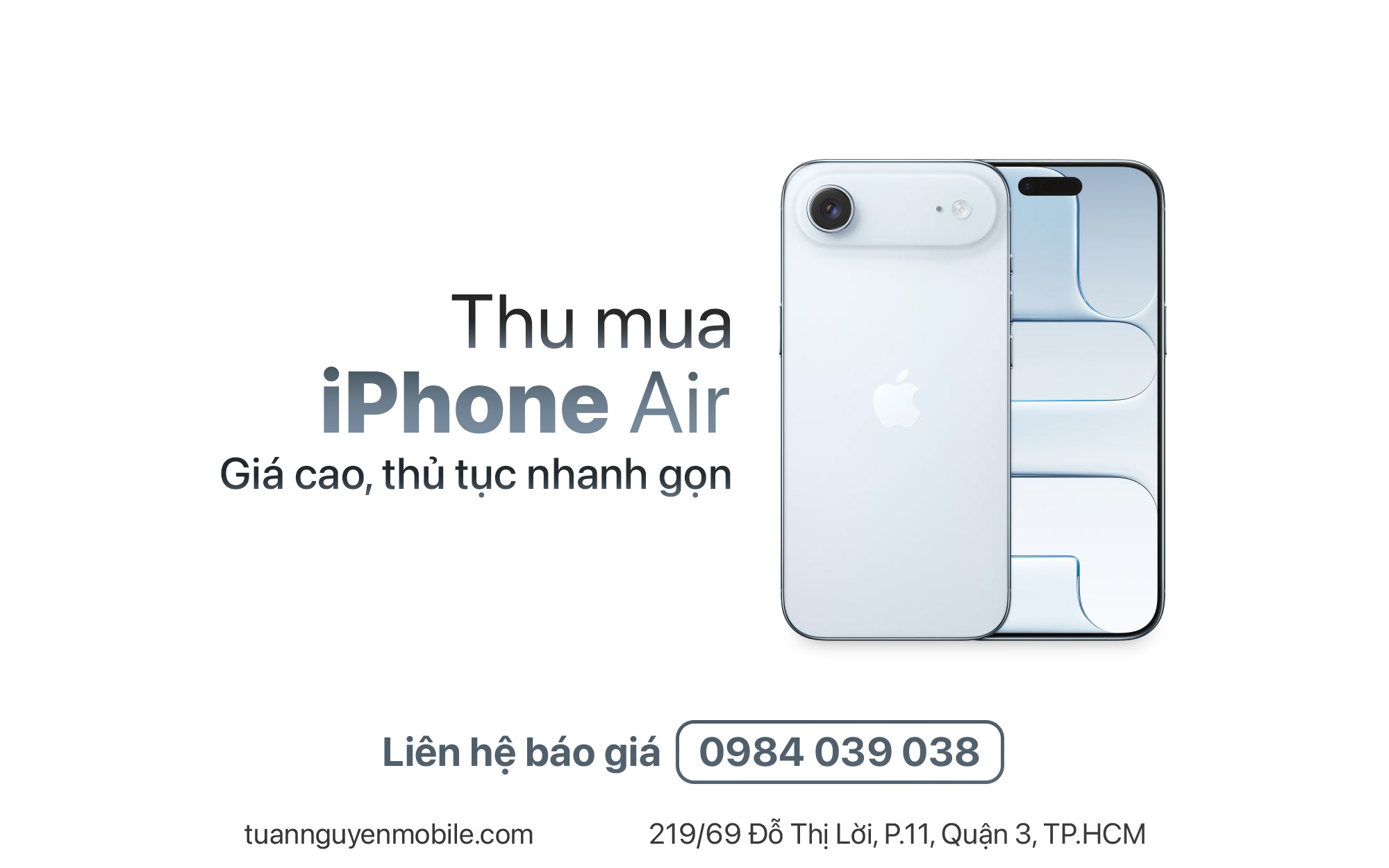 Thu mua iPhone Air tại Tuấn Nguyễn Mobile