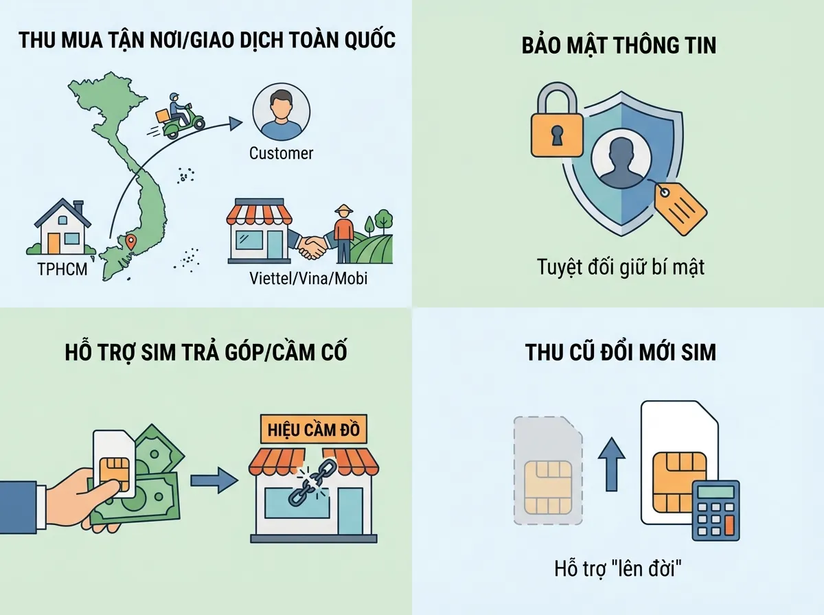 Chính sách hỗ trợ khách hàng khi bán sim số đẹp tại Tuấn Nguyễn Mobile
