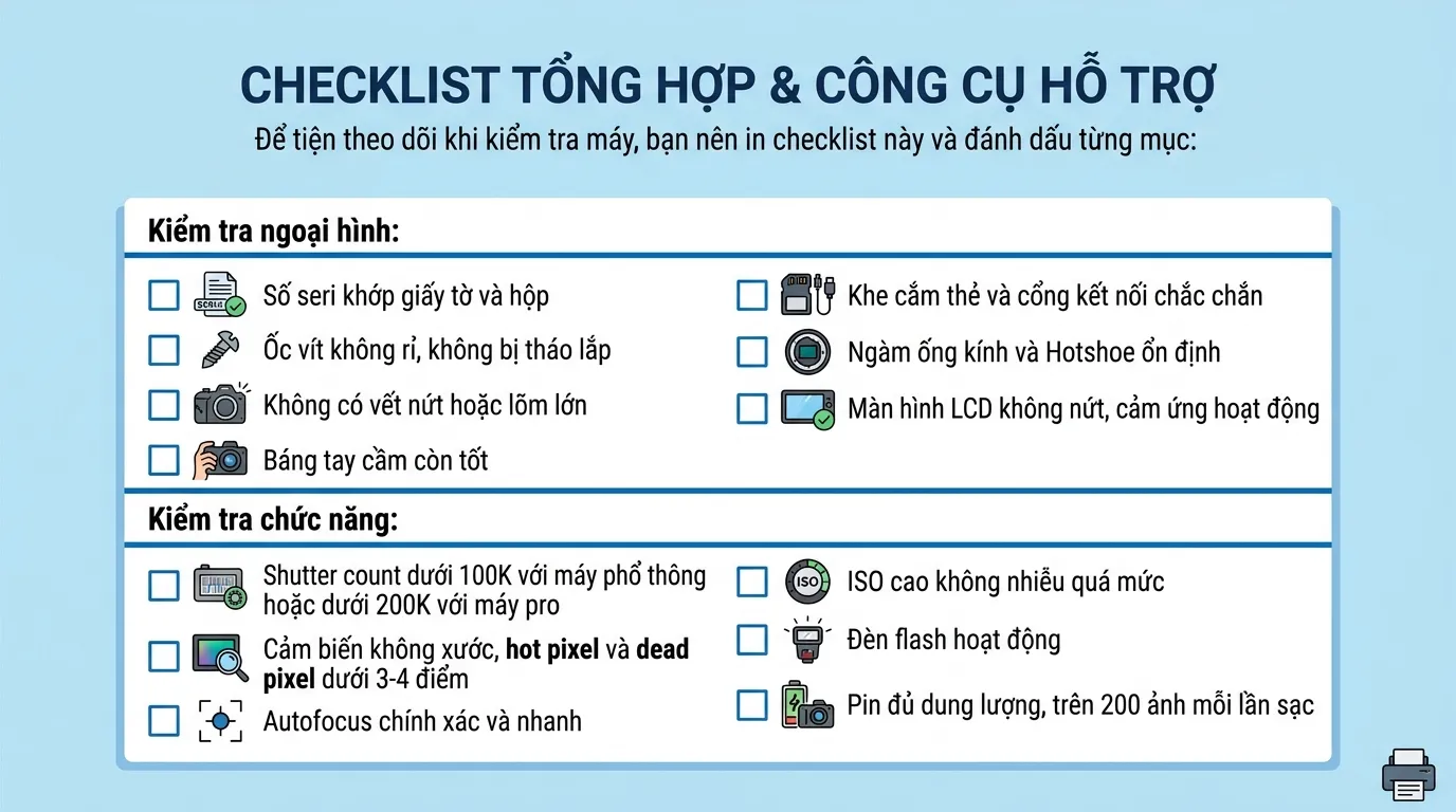 Checklist Tổng Hợp & Công Cụ Hỗ Trợ