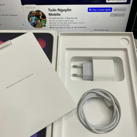 iPad mini 7 fullbox kèm củ sạc và cáp USB-C