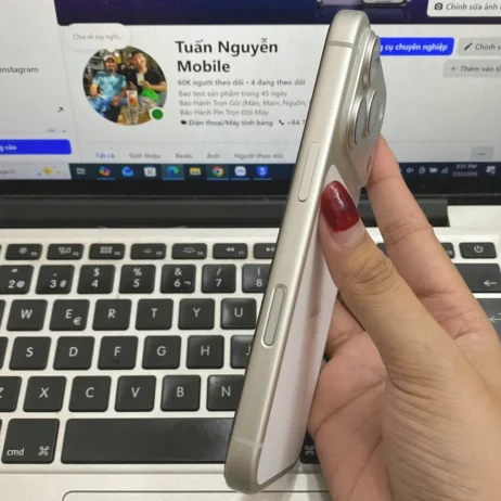 iPhone 17 Pro 512G Bạc cạnh phải