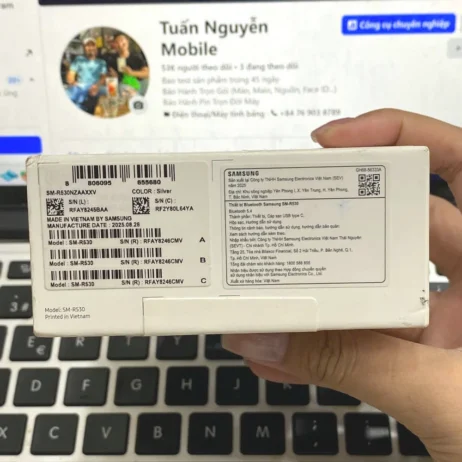 Samsung Galaxy Buds3 Bạc cũ tem model serial