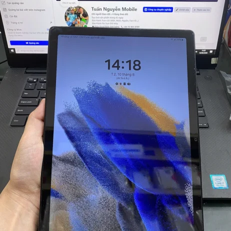 Samsung Galaxy Tab A8 cu man hinh mat truoc