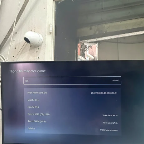 Máy PS5 CFI-1215A cũ test thông tin máy chơi game