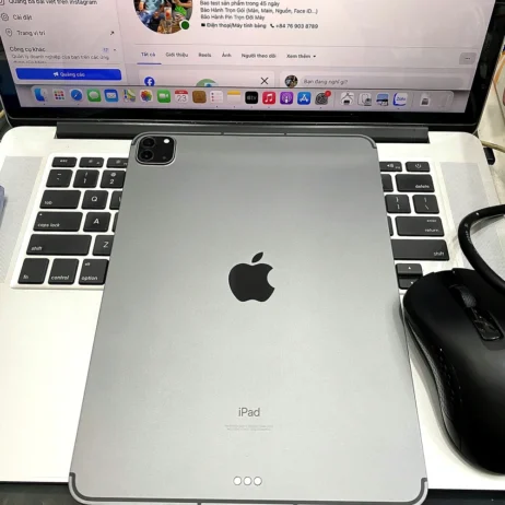 iPad Pro 11 inch thế hệ 3 M1 256GB xám mặt lưng
