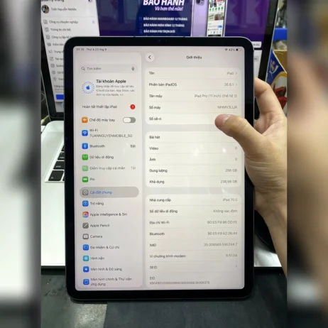 ipad-pro-11-inch-the-he-3-m1-256gb-xam-thong-tin-may iPad Pro 11 inch thế hệ 3 M1 thông tin máy trong cài đặt