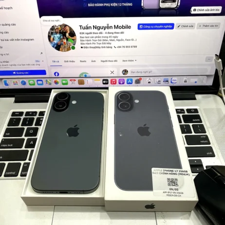 iPhone 17 256GB Đen mặt lưng kèm hộp zin fullbox