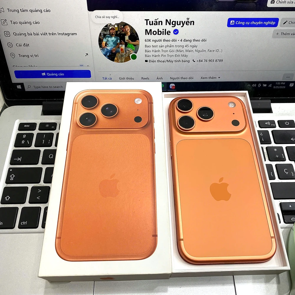 iphone-17-pro-256gb-cam-mat-lung-full-box iPhone 17 Pro 256GB Cam Cosmic Orange mặt lưng kèm hộp zin