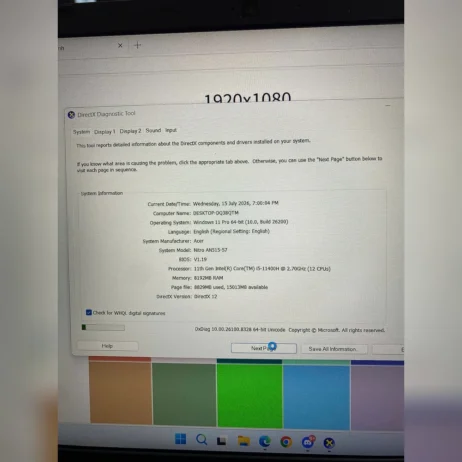 Laptop Acer Nitro AN515-57 cấu hình i5-11400H 8GB RAM
