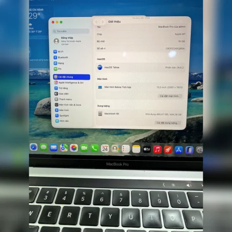 MacBook Pro 13 inch M1 2020 thông tin cấu hình 16GB 512GB