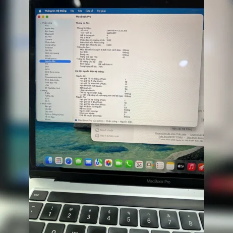 MacBook Pro 13 inch M1 2020 thông tin pin 76% 322 lần sạc