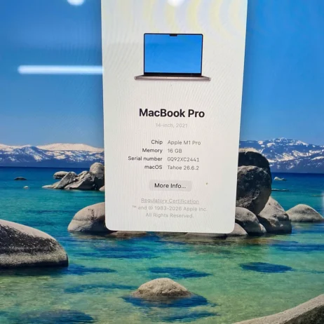 MacBook Pro 14 2021 About This Mac chip M1 Pro 16GB