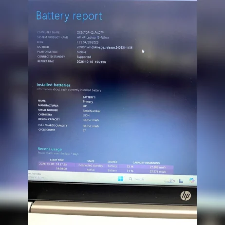 laptop-hp-15-fc0xxx-ryzen-5-7430u-battery-report Laptop HP 15-fc0xxx tình trạng pin 27 lần sạc